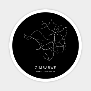 Zimbabwe Road Map Magnet